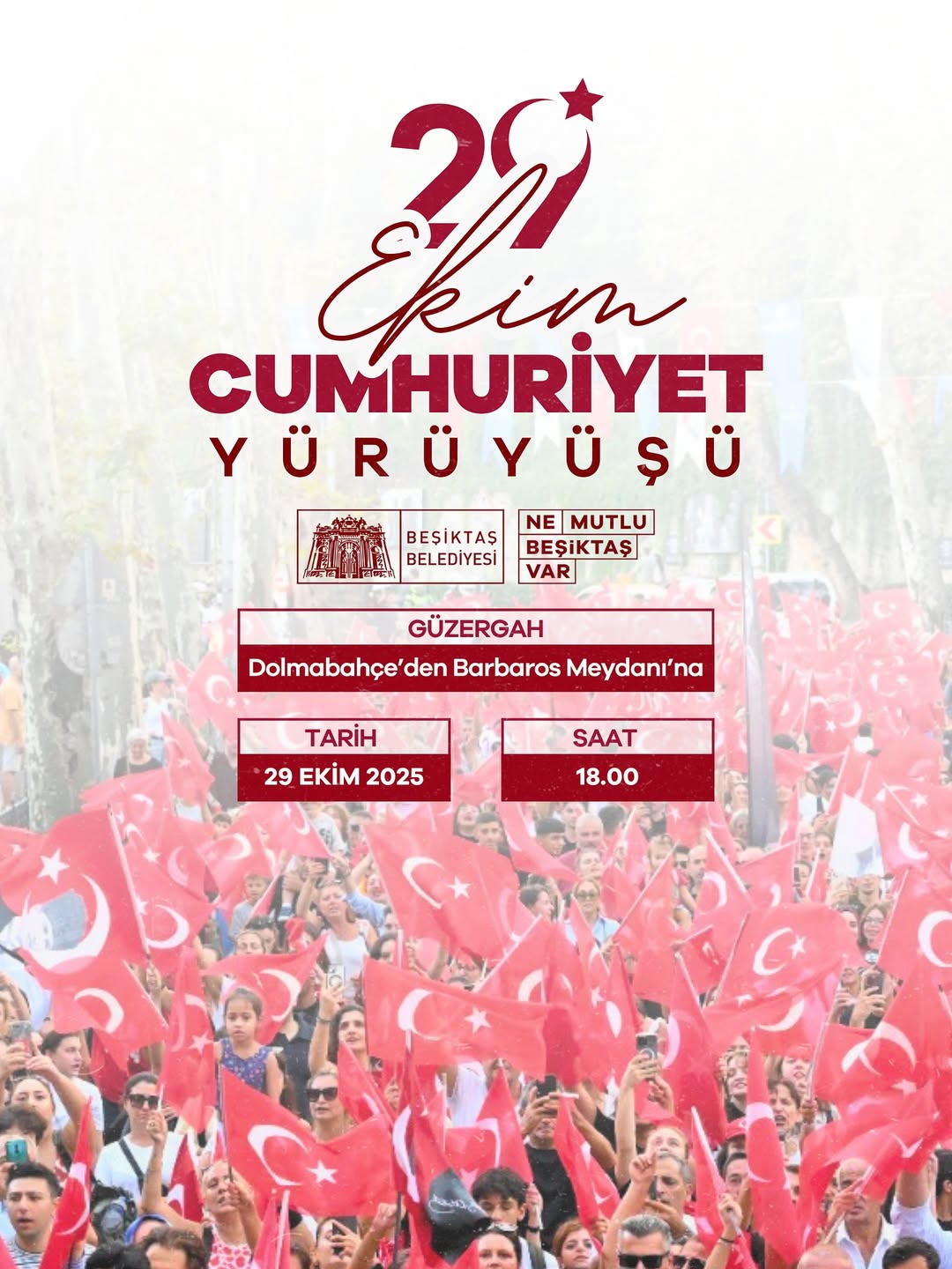 Beşiktaş Belediyesi - 29 Ekim Cumhuriyet Yürüyüşü